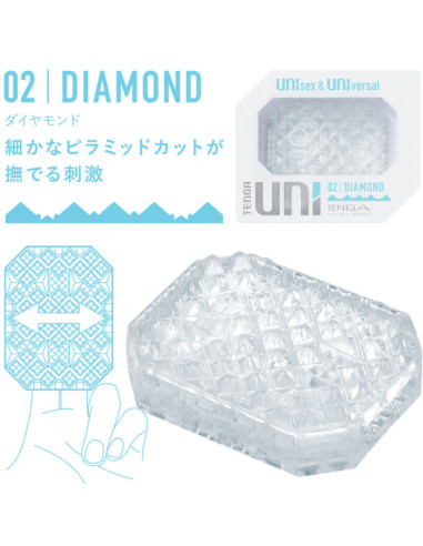 TENGA - UNI DIAMOND masturbatorius antpirščio formos