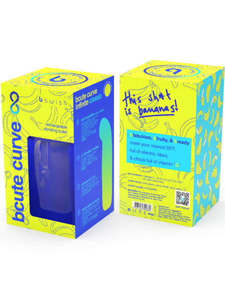 B SWISH - BCUTE CURVE INFINITE CLASSIC LIMITED EDITION RECHARGEABLE SILICONE VIBRATOR YELLOW