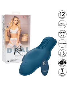 CALEXOTICS - RIDER MASAŽUOKLIS SU DVIGUBUOJU VARIKLIU, NUOTOLINIO VALDYMO PULTELIU, MĖLYNAS 2