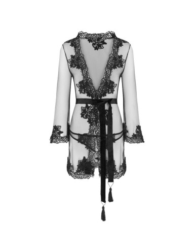 LIVCO CORSETTI FASHION - HERINA LC XG056 JUODOS KELNAITĖS CHALATAS, VIENAS DYDIS