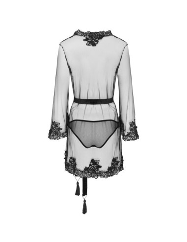 LIVCO CORSETTI FASHION - HERINA LC XG056 DRESSING GOWN PANTY BLACK ONE SIZE