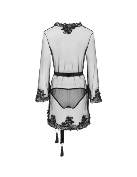LIVCO CORSETTI FASHION - HERINA LC XG056 JUODOS KELNAITĖS CHALATAS, VIENAS DYDIS