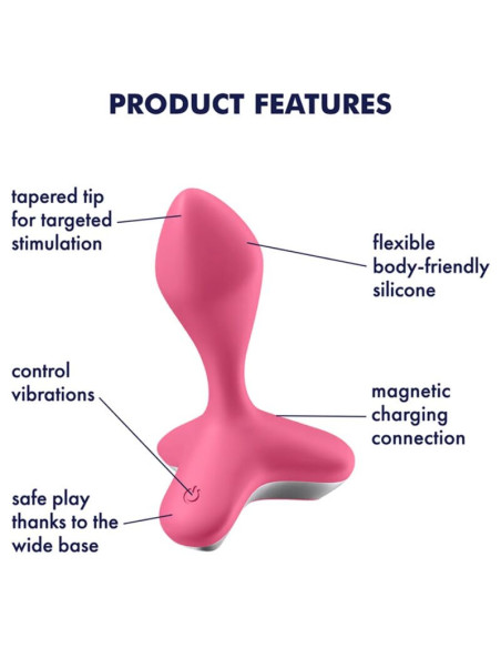 SATISFYER - GAME CHANGER PLUG VIBRATOR PINK