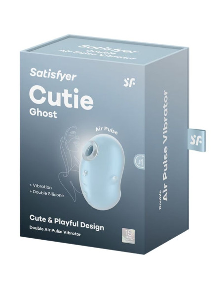 SATISFYER - CUTIE GHOST VIBRATORIUS ŽENKLAS, ŠVIESIAI MĖLYNAS