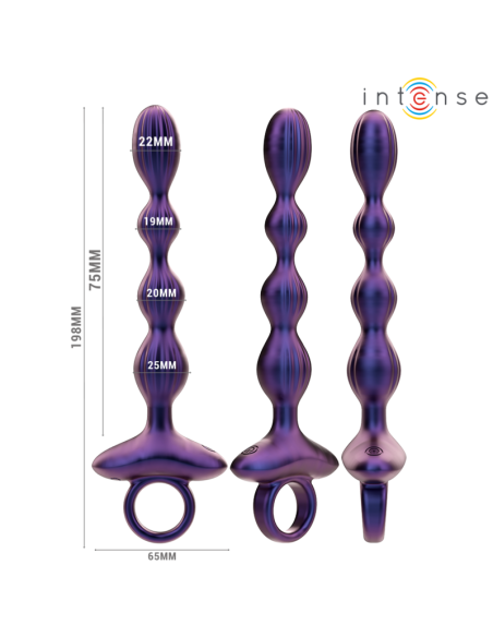 INTENSE - JACKIE VIBRUOJAMAS ANALINIS KAIŠTIS, 1 MODELIS, NUOTOLINIO VALDYMO PULTAS