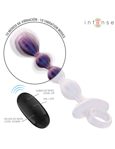 INTENSE - JACKIE VIBRUOJAMAS ANALINIS KAIŠTIS, 1 MODELIS, NUOTOLINIO VALDYMO PULTAS