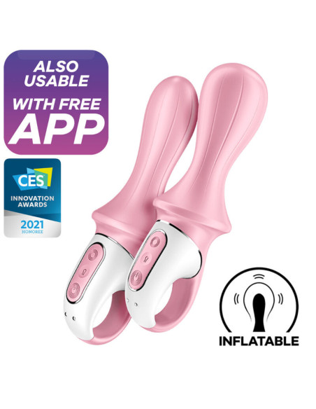 SATISFYER - AIR PUMP BOOTY 5 INFLATABLE ANAL VIBRATOR PINK