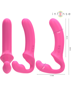 INTENSE - AMY DOUBLE VIBRATOR 20 CM PINK REMOTE CONTROL 2