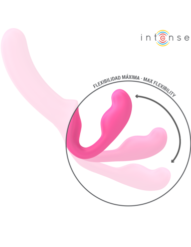 INTENSE - AMY DVIGUBAS VIBRATORIUS 20 CM ROŽINIS SU NUOTOLINIO VALDYMO VALDYMU