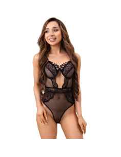 LIVCO CORSETTI FASHION - PAULA LC 20209 BODY SU NĖRINIŲ PAPUOŠALIMAIS JUODA S-M