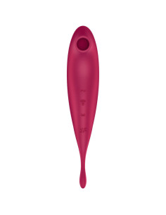 SATISFYER - TWIRLING PRO AIR PULSE STIMULATOR and VIBRATOR APP RED 2