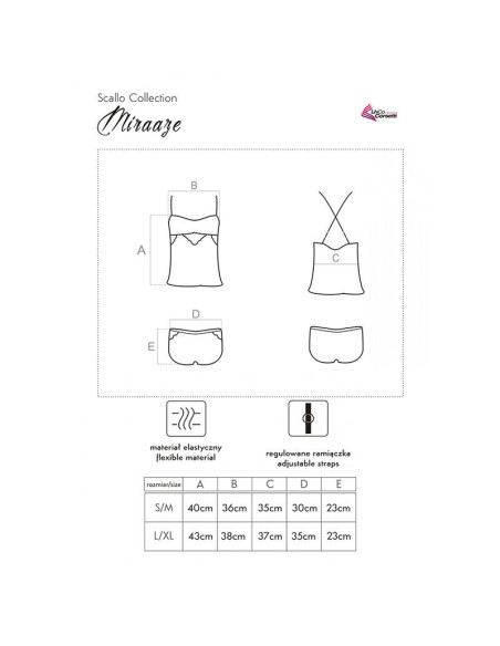 LIVCO CORSETTI FASHION - MIRAAZE LC 90567 JUODI MARŠKINĖLIAI-ŠORTAI