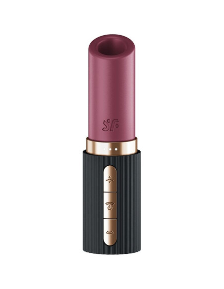 SATISFYER - PRO 2 KISS WAVE CLITORIS STIMULATOR GARNET - BLACK