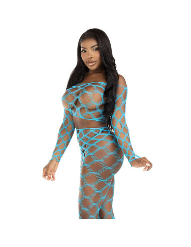 LEG AVENUE - TOP and LEGGINS HARDCORE BLUE