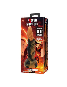 POWER MONSTERS - TYRANNOSAURUS BICOLOR FANTASY SILICONE DILDO 20.5 CM Ø 5 CM 2