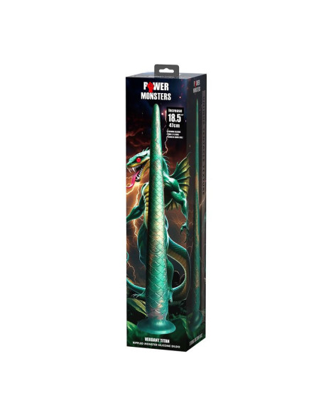 POWER MONSTERS - WILDWYRM TAIL BICOLOR FANTASY SILICONE DILDO 47 CM Ø 4 CM