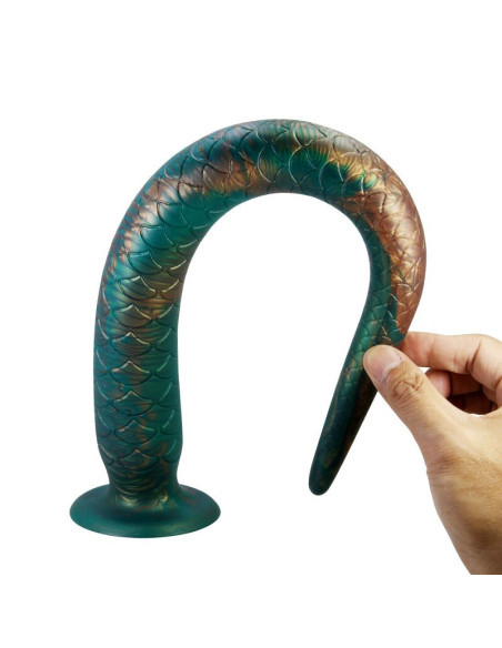 POWER MONSTERS - WILDWYRM TAIL BICOLOR FANTASY SILICONE DILDO 47 CM Ø 4 CM