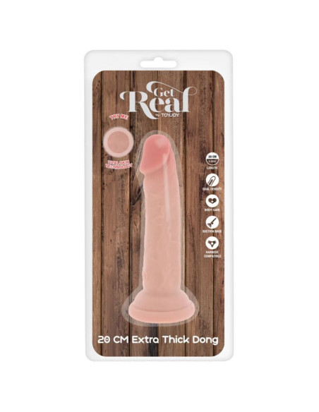GET REAL - DELUXE THICK DOUBLE-DENSITY TPE DONG 20 CM