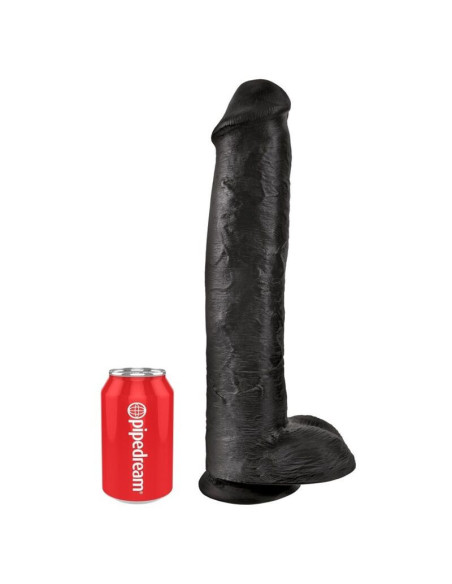 KING COCK - REALISTIC DILDO WITH TESTICLES 38 CM BLACK