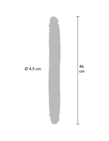 GET REAL - DOUBLE-ENDED SILICONE DILDO CARAMEL 46 CM
