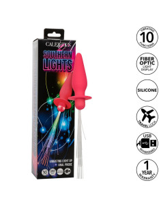 CALEXOTICS - SOUTHERN LIGHTS ŠVIESIAMAS ANALINIS KAMŠTELIS, 10 VIBRACIJOS, ROŽINIS, SILIKONINIS 2