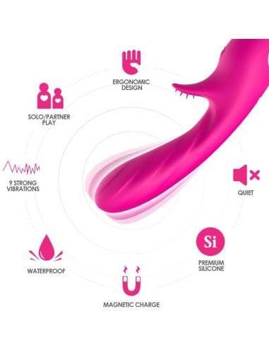 ARMONY - ROMANCE VIBRATOR WITH STIMULATOR FUCHSIA