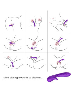 ARMONY - ROMANCE VIBRATOR WITH STIMULATOR PURPLE 2