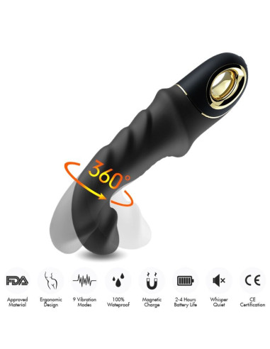 ARMONY - JOYBLADE DILDO VIBRATOR ROTATOR BLACK