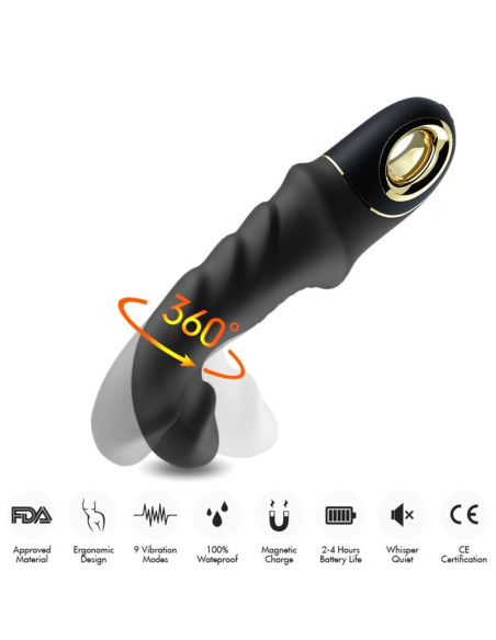 ARMONY - JOYBLADE DILDO VIBRATOR ROTATOR BLACK