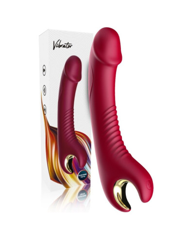 ARMONY - PRINCE DILDO VIBRATORIUS IR ROTATORIUS RAUDONAS