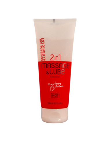 HOT - MASAŽO IR SLIDINĖJIMO GELIS 2IN1 BRAŠKĖS 200 ML