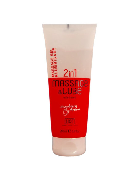 HOT - MASAŽO IR SLIDINĖJIMO GELIS 2IN1 BRAŠKĖS 200 ML