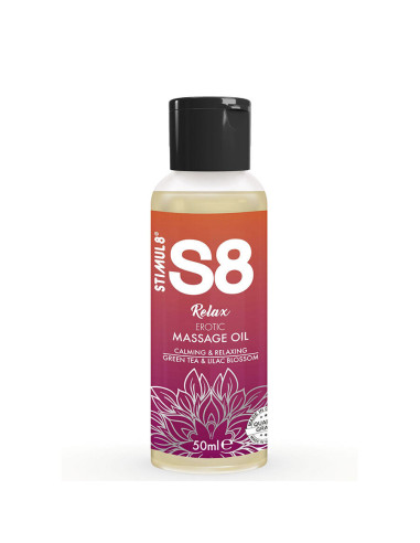STIMUL8 - S8 RELAX EROTIC MASSAGE OIL GREEN TEA 50 ML