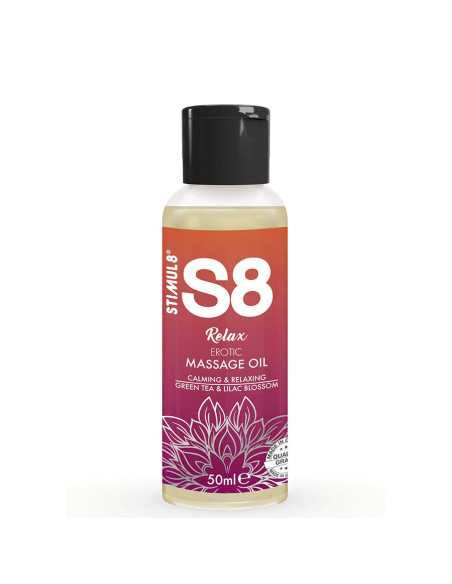 STIMUL8 - S8 RELAX EROTIC MASSAGE OIL GREEN TEA 50 ML