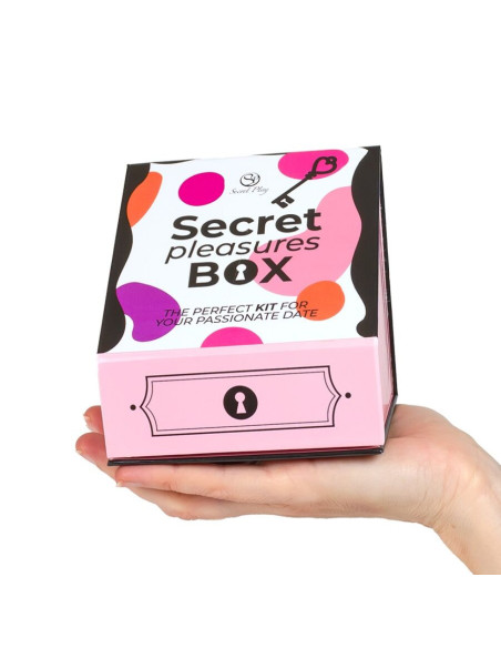 SECRET PLAY - PLEASURES BOX FOR COUPLES: DICE VIBRATING BULLET FEATHER PEN