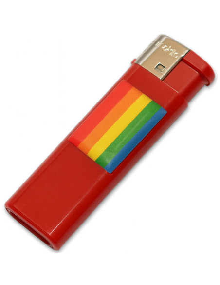 PRIDE - LIGHTER RED WITH LGBT FLAG