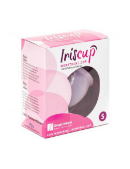 IRISCUP - MAŽAS ROŽINIS MĖNESIO PUODELIS SU NEMOKAMU STERILIZAVIMO MAIŠELIU