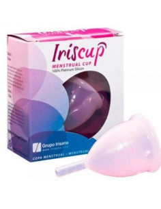 IRISCUP - didelis rožinis mėnesio puodelis be sterilizatoriaus