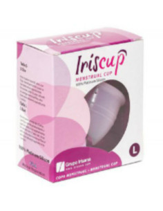 IRISCUP - didelis rožinis mėnesio puodelis be sterilizatoriaus 2