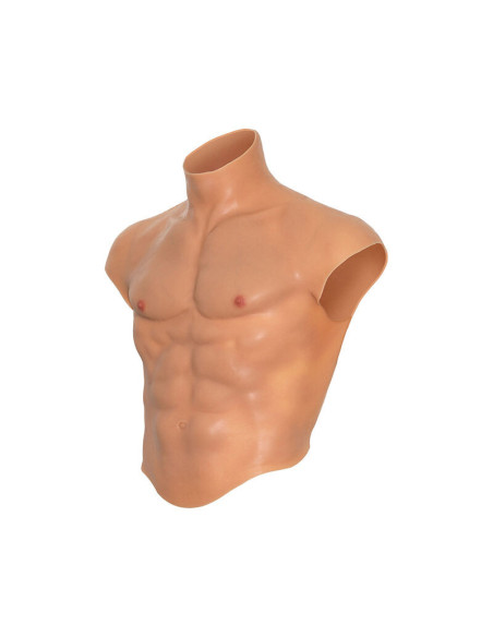 HIDDEN DESIRE - ALTER EGO SILIKONINIAI VYRIŠKI LIEMENS MARŠKINĖLIAI SU ABS ODOS GAMINIMU