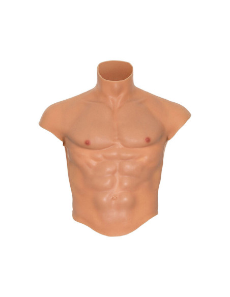 HIDDEN DESIRE - ALTER EGO SILIKONINIAI VYRIŠKI LIEMENS MARŠKINĖLIAI SU ABS ODOS GAMINIMU