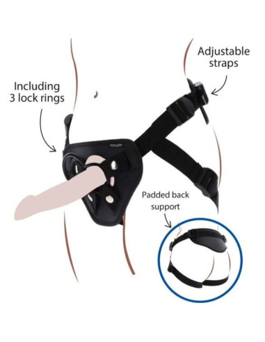 GET REAL - STRAP-ON DELUXE DIRŽAI JUODIE