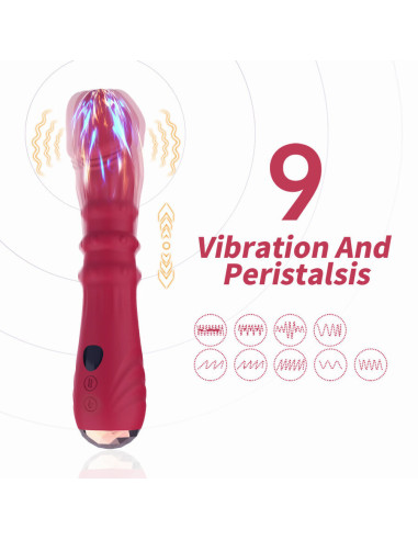 ARMONY - TERMO REGULIUOJAMAS POINT A STIMULIACINIS VIBRUOJAMAS DILDO RAUDONAS