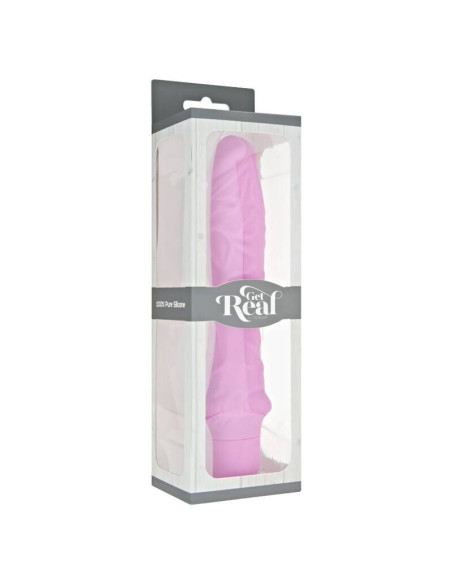 GET REAL - KLASIKINIS DIDELIS ROŽINIS VIBRATORIUS