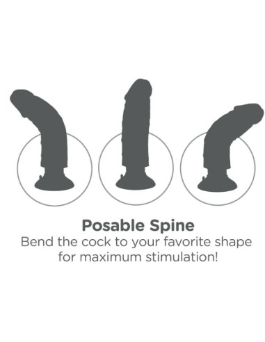 KING COCK - 23 CM VIBRATING COCK WITH BALLS FLESH