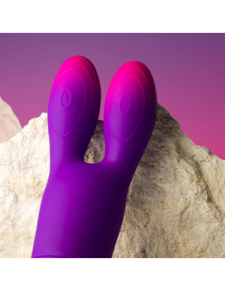 ROCKS- OFF - GLO-GIRL BUNNY PURPLE FLEXIBLE VIBRATOR
