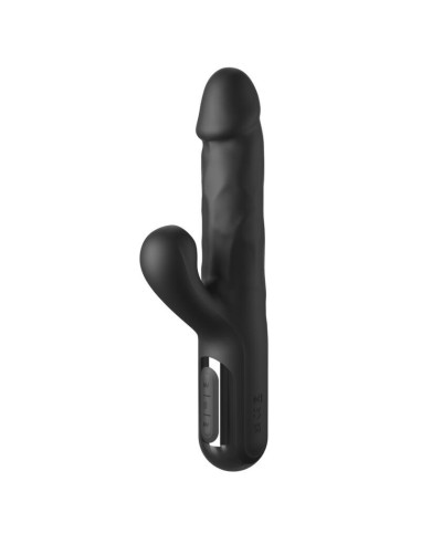 FETISH FANTASY SERIES - SONIX SILICONE THRUSTER RABBIT VIBRATOR BLACK