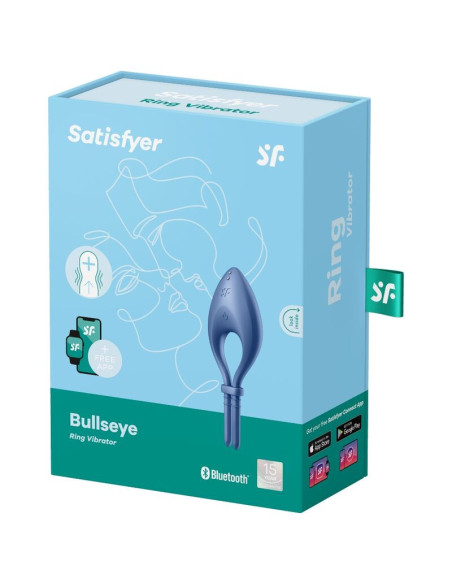 SATISFYER - BULLSEYE RING VIBRATOR APP BLUE