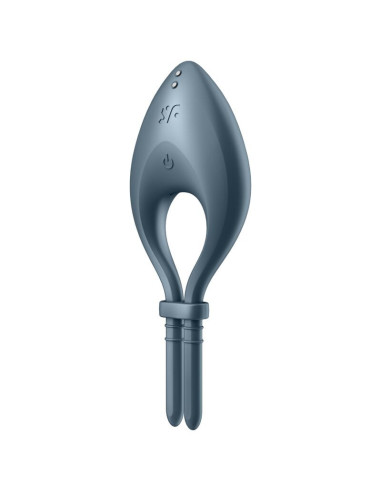 SATISFYER - BULLSEYE RING VIBRATOR APP GREY