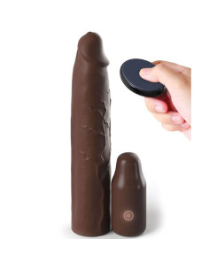 FANTASY X- TENSIONS - PIPEDREAMS SLEEVE 22,86 CM 7,62 CM PLUG REMOTE BROWN 2